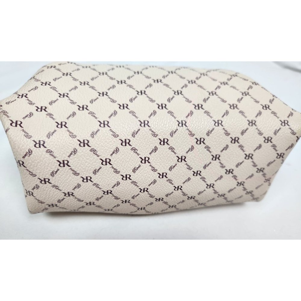 Rioni Small Leather Cream & Brown Signature 'The Baby Evening Bag' NWOT - Picture 5 of 7